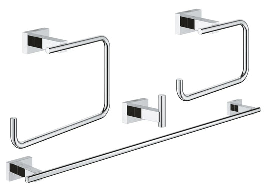 GROHE Essentials Cube 4-in-1 Accessory Set - Chrome, 40778001