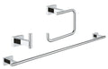 GROHE 40777001 Essentials Cube 3-in-1 Accessory Set - Chrome