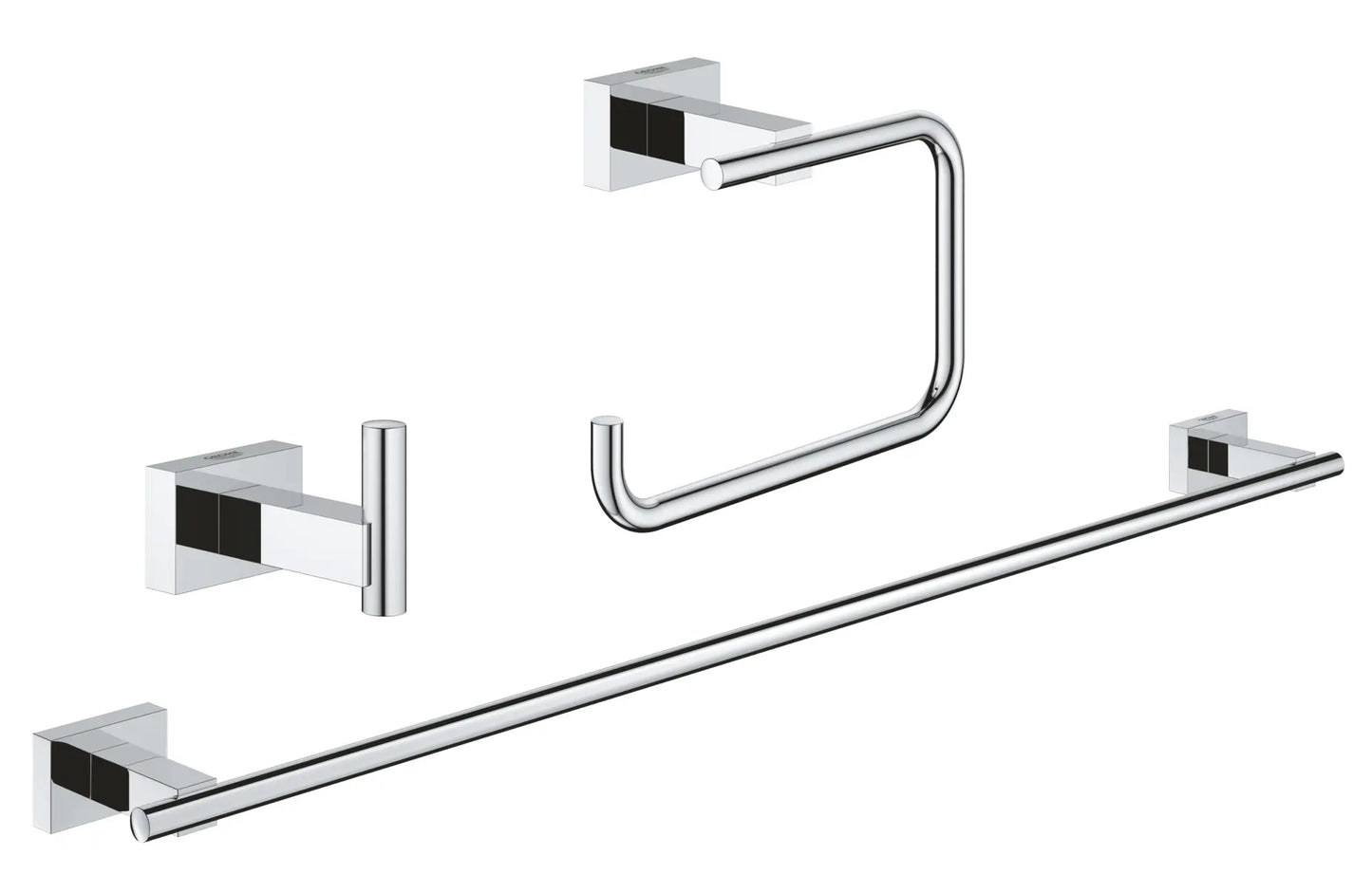 GROHE 40777001 Essentials Cube 3-in-1 Accessory Set - Chrome