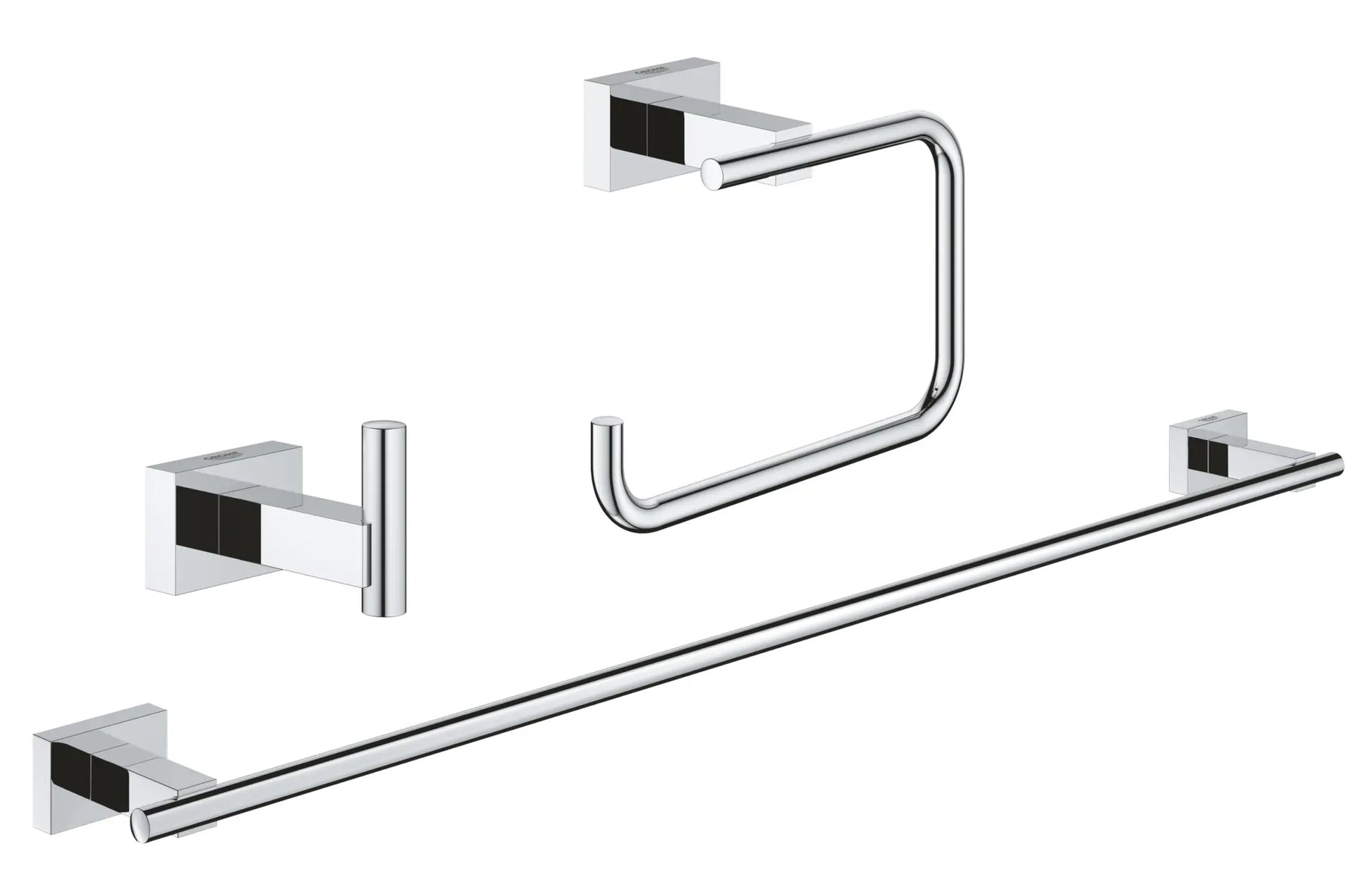 GROHE 40777001 Essentials Cube 3-in-1 Accessory Set - Chrome