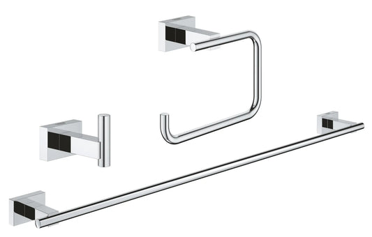GROHE Essentials Cube 3-in-1 Accessory Set - Chrome, 40777001