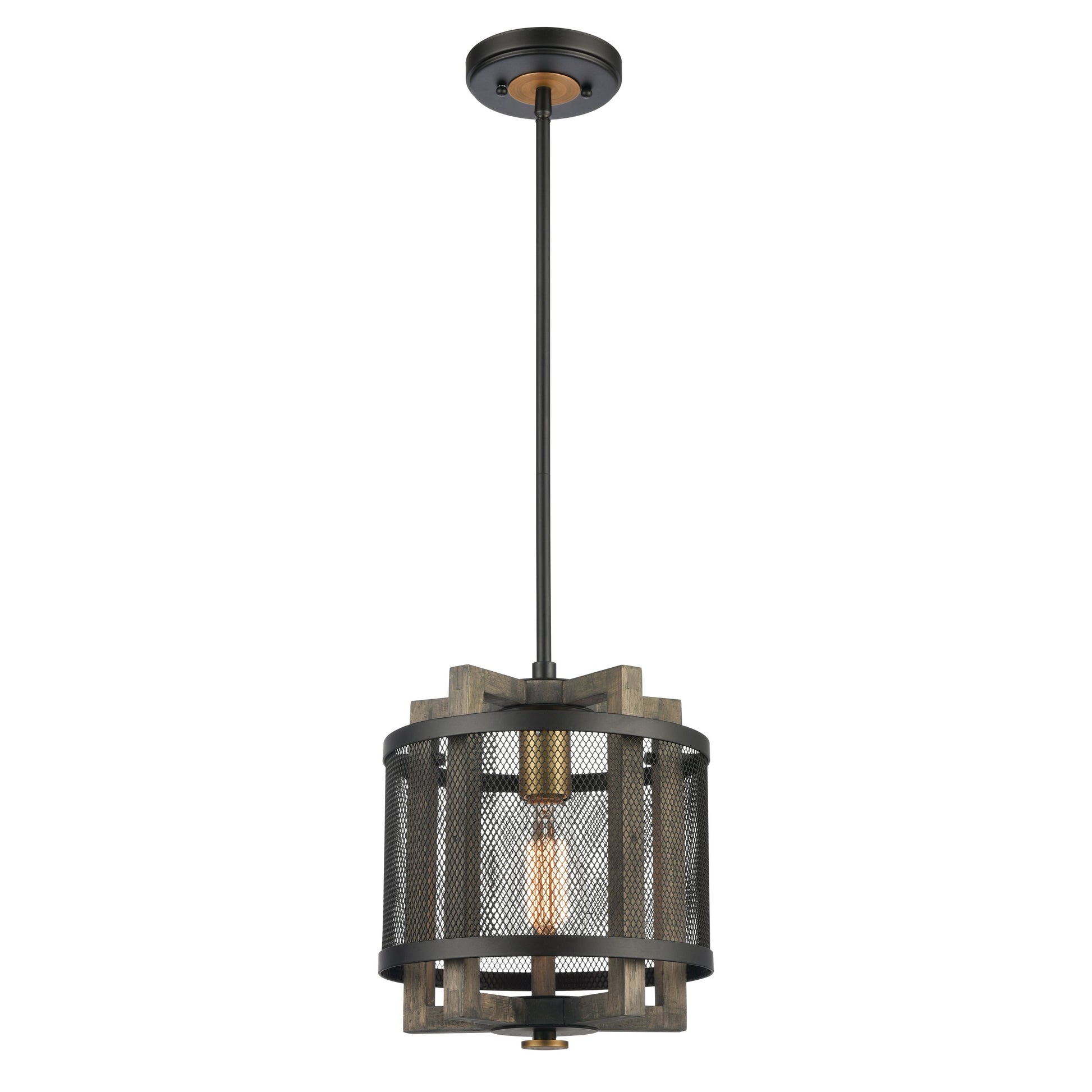 ELK SHOWROOM 16546/1 Woodbridge 10'' Wide 1-Light Mini Pendant - Matte Black