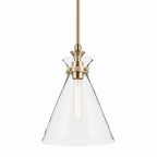 KICHLER 52774CPZCLR Laria 10.5 Inch 1 Light Pendant With Clear Glass In Champagne Bronze