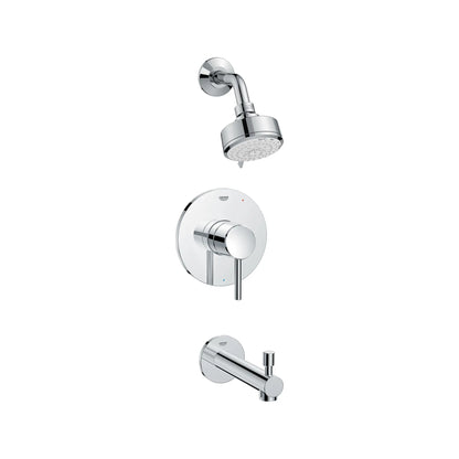 GROHE 1024980000 Concetto Pressure Balance Valve Tub/Shower Trim Kit - Chrome