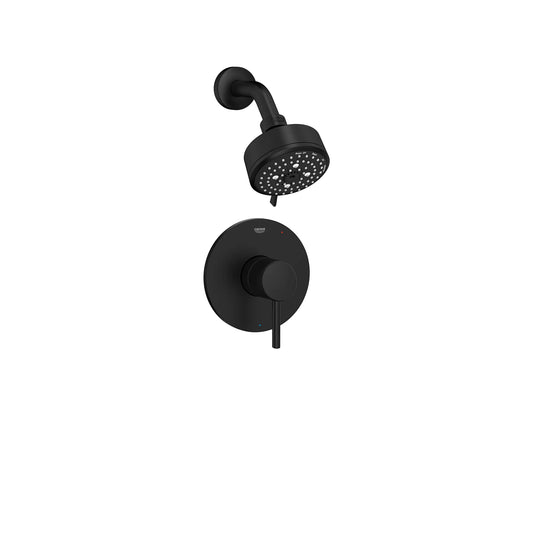 GROHE 1024952430 Concetto Pressure Balance Valve Shower Trim Kit - Matte Black