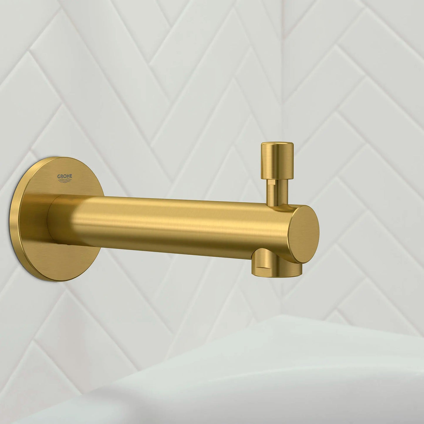 GROHE 13275GN1 Concetto Diverter Tub Spout - Brushed Cool Sunrise