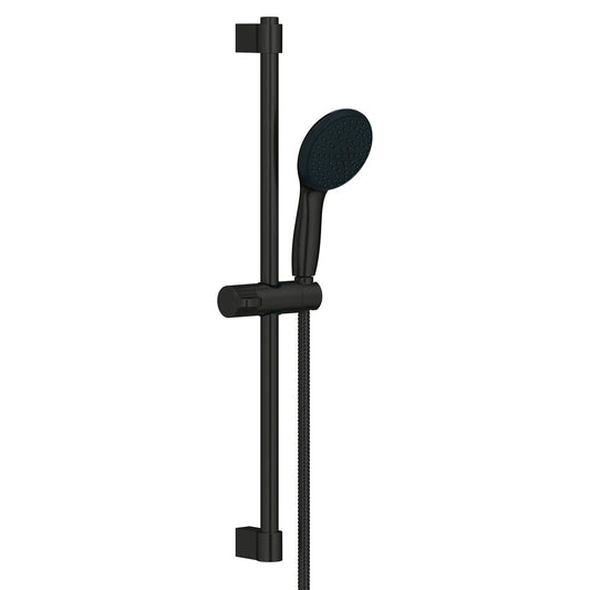 GROHE 260772432 Tempesta Round 110 24" Shower Rail Set, 2-Spray, 1.5 GPM - Matte Black