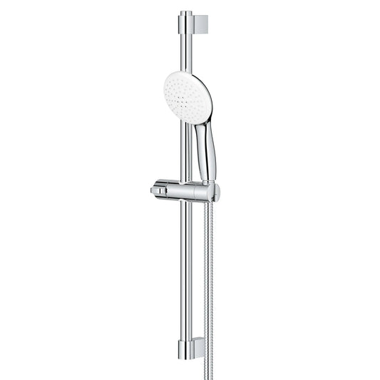 GROHE 26077002 Tempesta Round 110 24" Shower Rail Set, 2-Spray, 1.5 GPM - Chrome