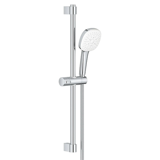GROHE 26906002 Tempesta Square 110 24" Shower Rail Set, 3-Spray, 1.75 GPM - Chrome
