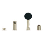 GROHE 25277EN3 Eurosmart 4-Hole Single Handle Deck Mount Roman Tub Faucet with 1.5 gpm Hand Shower - Brushed Nickel