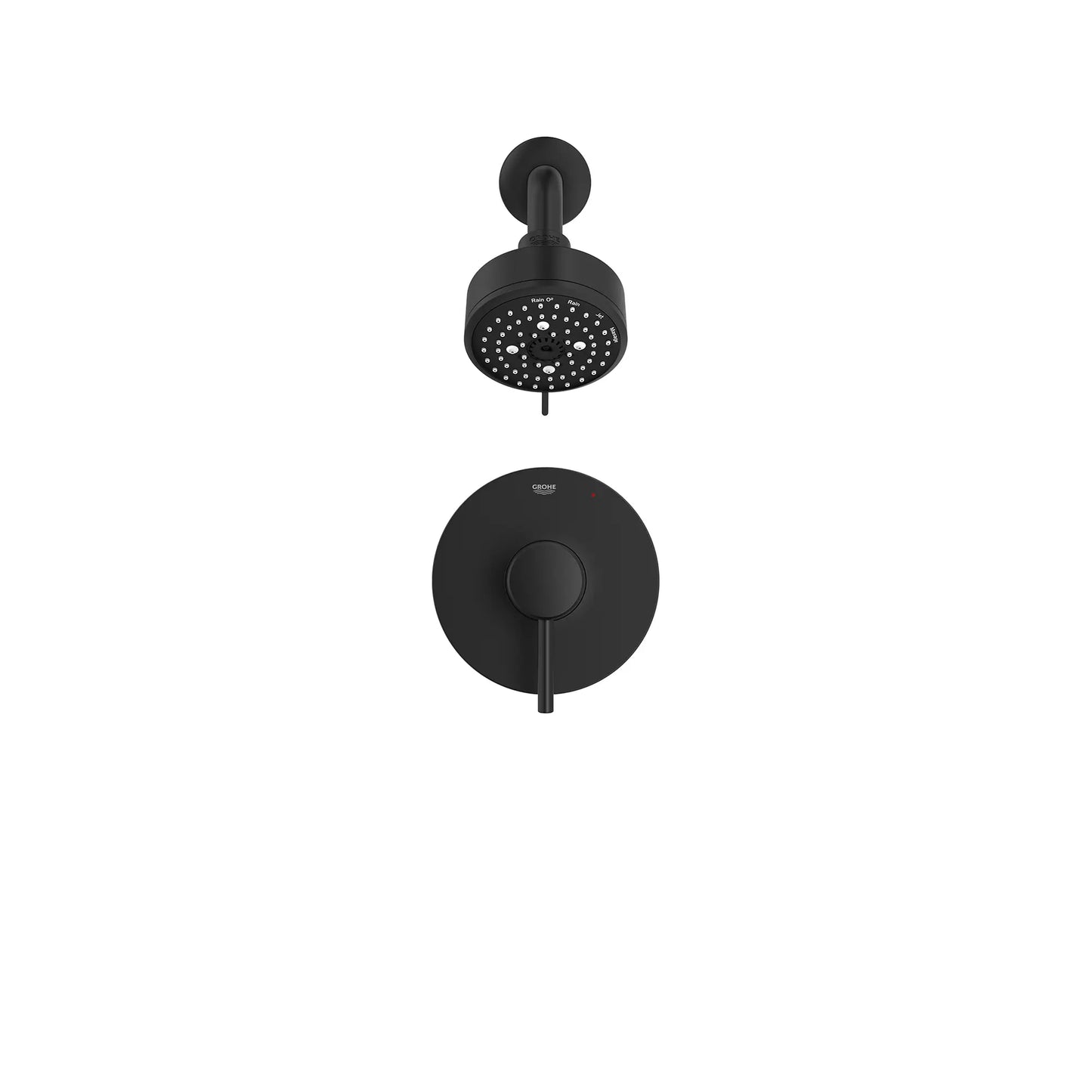 GROHE 1024952430 Concetto Pressure Balance Valve Shower Trim Kit - Matte Black