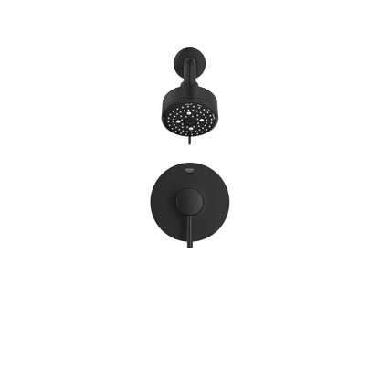 GROHE 1024952430 Concetto Pressure Balance Valve Shower Trim Kit - Matte Black