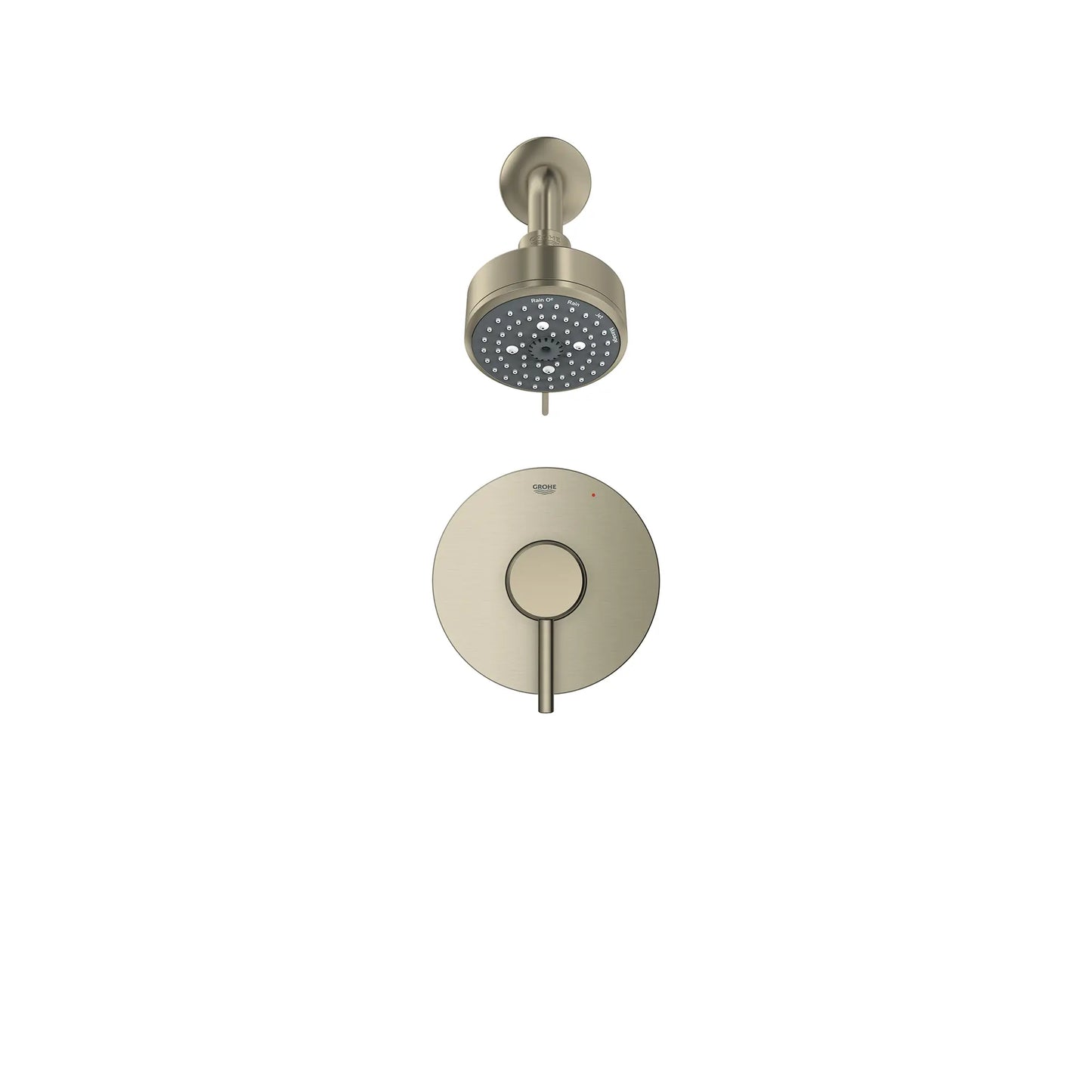 GROHE 102495EN00 Concetto Pressure Balance Valve Shower Trim Kit - Brushed Nickel