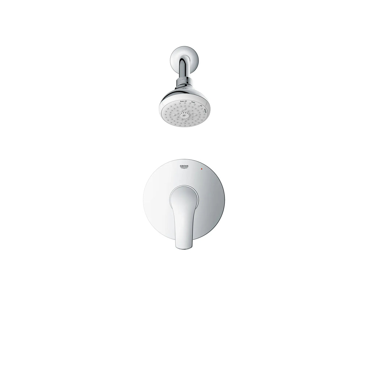 GROHE 1025210000 Eurosmart Pressure Balance Valve Shower Trim Kit - Chrome