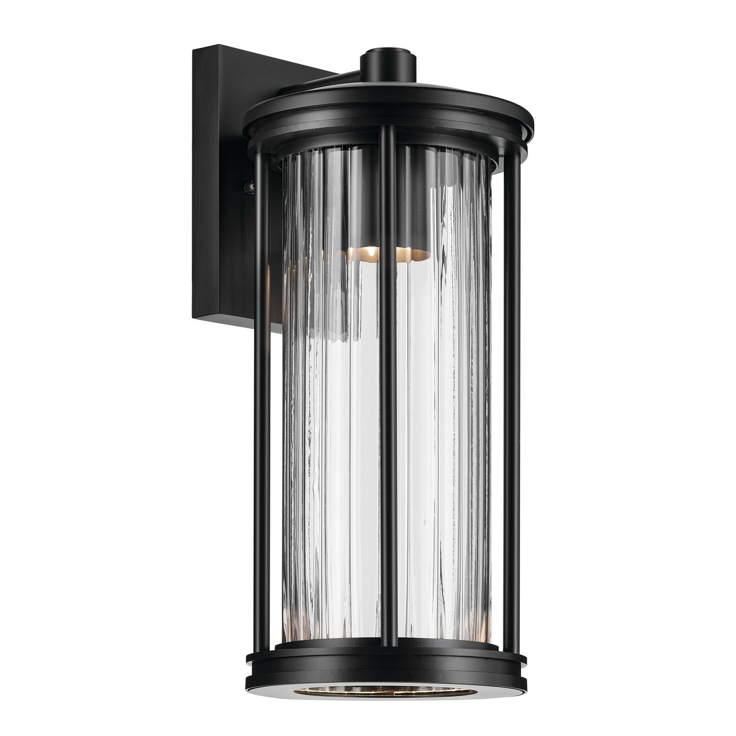 KICHLER 59023BKDS Barras One Light Outdoor Wall Mount Black