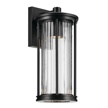 KICHLER 59023BKDS Barras One Light Outdoor Wall Mount Black