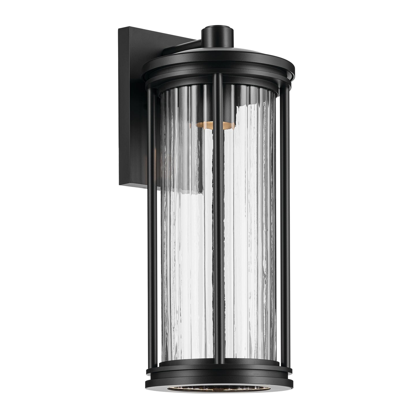 KICHLER 59024BKDS Barras One Light Outdoor Wall Mount Black