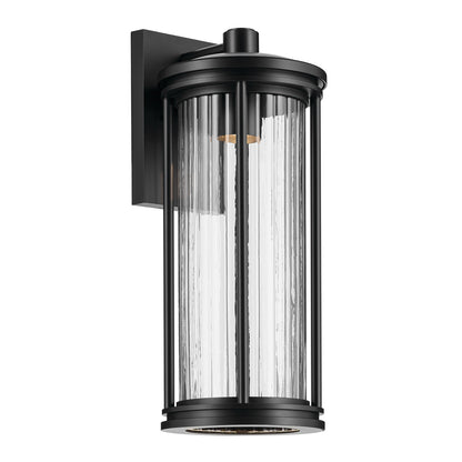 KICHLER 59024BKDS Barras One Light Outdoor Wall Mount Black