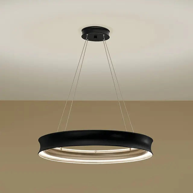 KICHLER 52746BKLED Larousse 29.5 Inch Led Chandelier In Black And Champagne Bronze