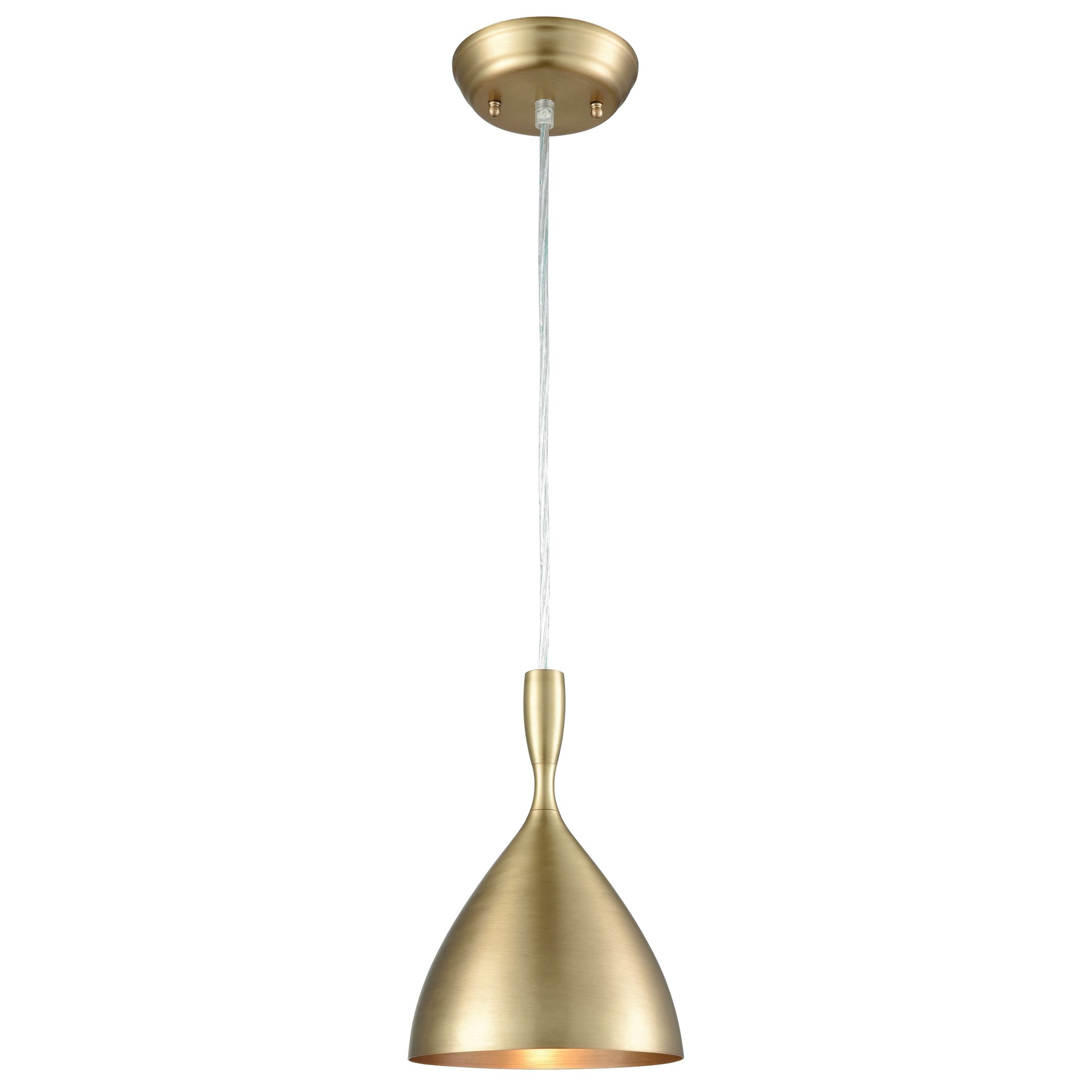 ELK SHOWROOM 17092/1FB Spun Aluminum 7'' Wide 1-Light Pendant - French Brass