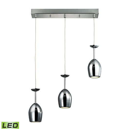 ELK SHOWROOM 17171/3 Vasso Chromo 3'' Wide 3-Light Mini Pendant - Polished Chrome