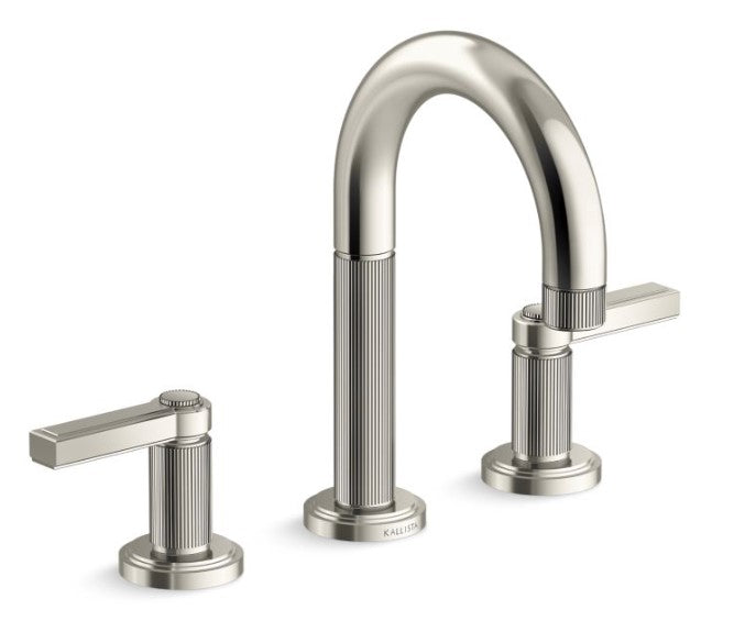 KALLISTA Vir Stil By L Kirar P80234-LV-SN Vir Stil Sink Faucet, Lever Handles - Polish Nickel
