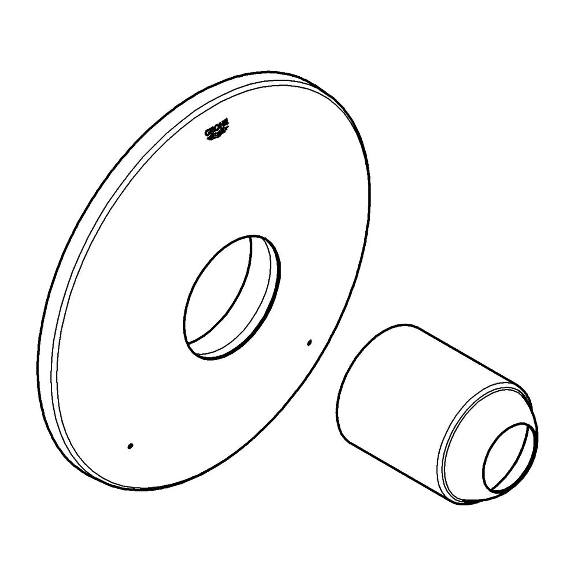 GROHE 47801EN0 Escutcheon - Brushed Nickel