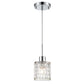 ELK SHOWROOM 17424/1 Ezra 1-Light Mini Pendant in Polished Chrome with Textured Clear Crystal