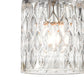 ELK SHOWROOM 17424/1 Ezra 1-Light Mini Pendant in Polished Chrome with Textured Clear Crystal