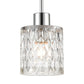 ELK SHOWROOM 17424/1 Ezra 1-Light Mini Pendant in Polished Chrome with Textured Clear Crystal