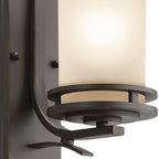 KICHLER 5076OZ Hendrik 12" 1 Light Wall Sconce With Light Umber Etched Glass Olde Bronze