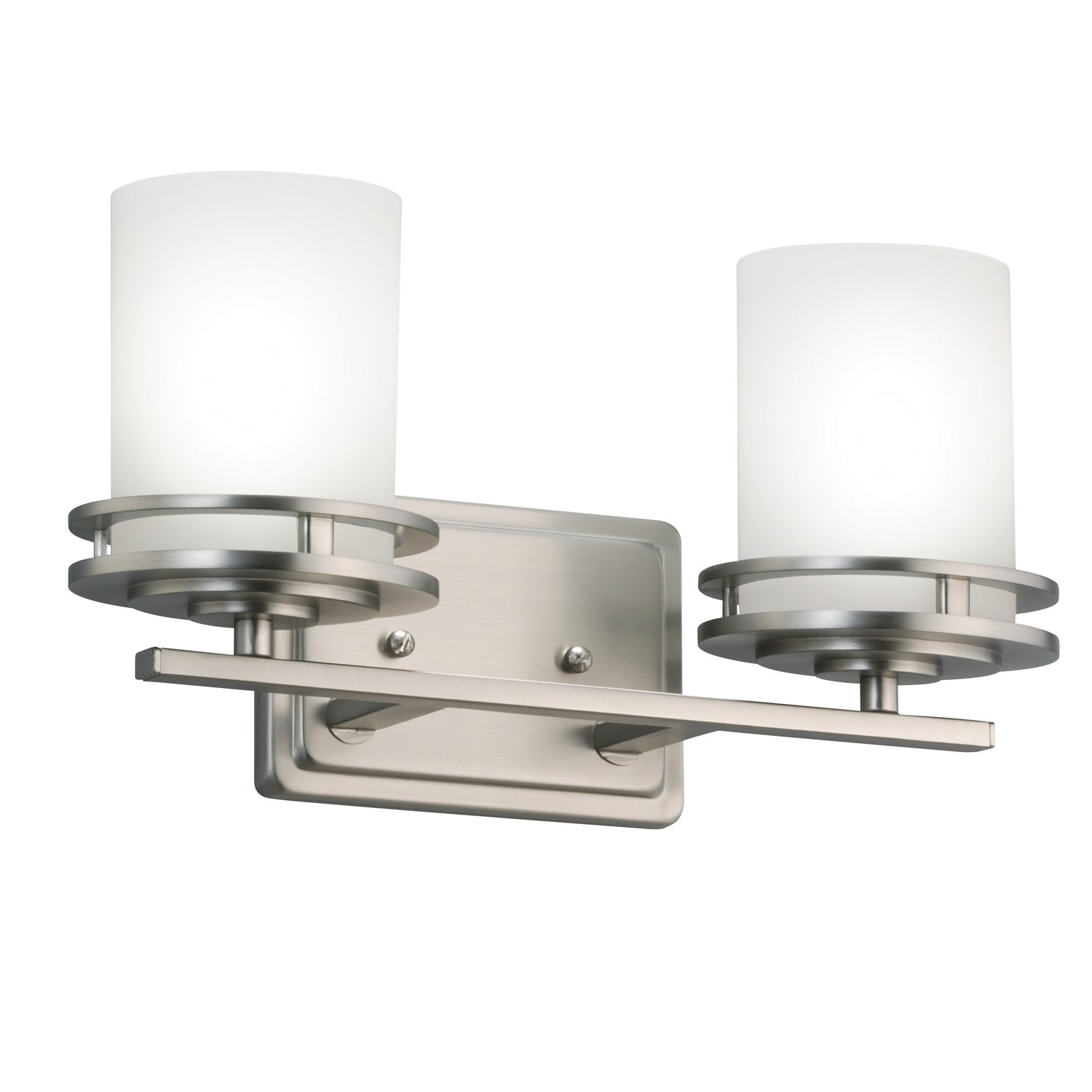 KICHLER 5077NI Hendrik 14.5" 2 Light Vanity Light With Satin Etched Cased Opal Glass Brushed Nickel