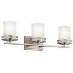 KICHLER 5078NI Hendrik 24" 3 Light Vanity Light With Satin Etched Cased Opal Glass Brushed Nickel