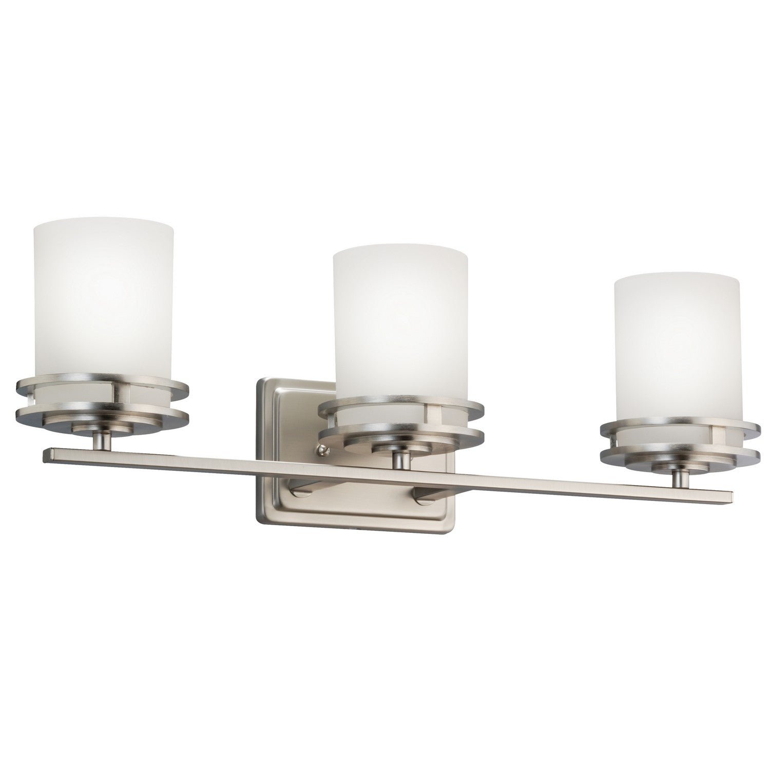 KICHLER 5078NI Hendrik 24" 3 Light Vanity Light With Satin Etched Cased Opal Glass Brushed Nickel