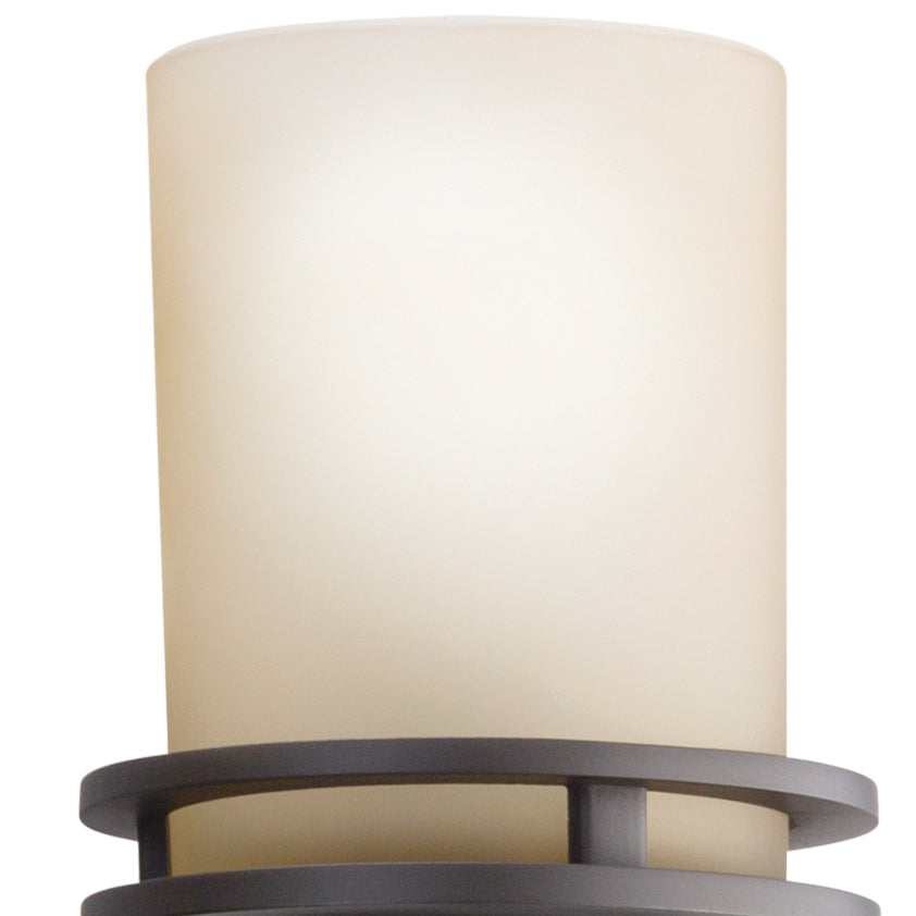 KICHLER 5078OZ Hendrik 24" 3 Light Vanity Light With Light Umber Etched Glass Olde Bronze
