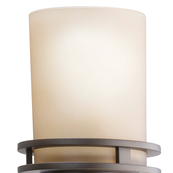 KICHLER 5079OZ Hendrik 33.75" 4 Light Vanity With Light Umber Etched Glass Olde Bronze