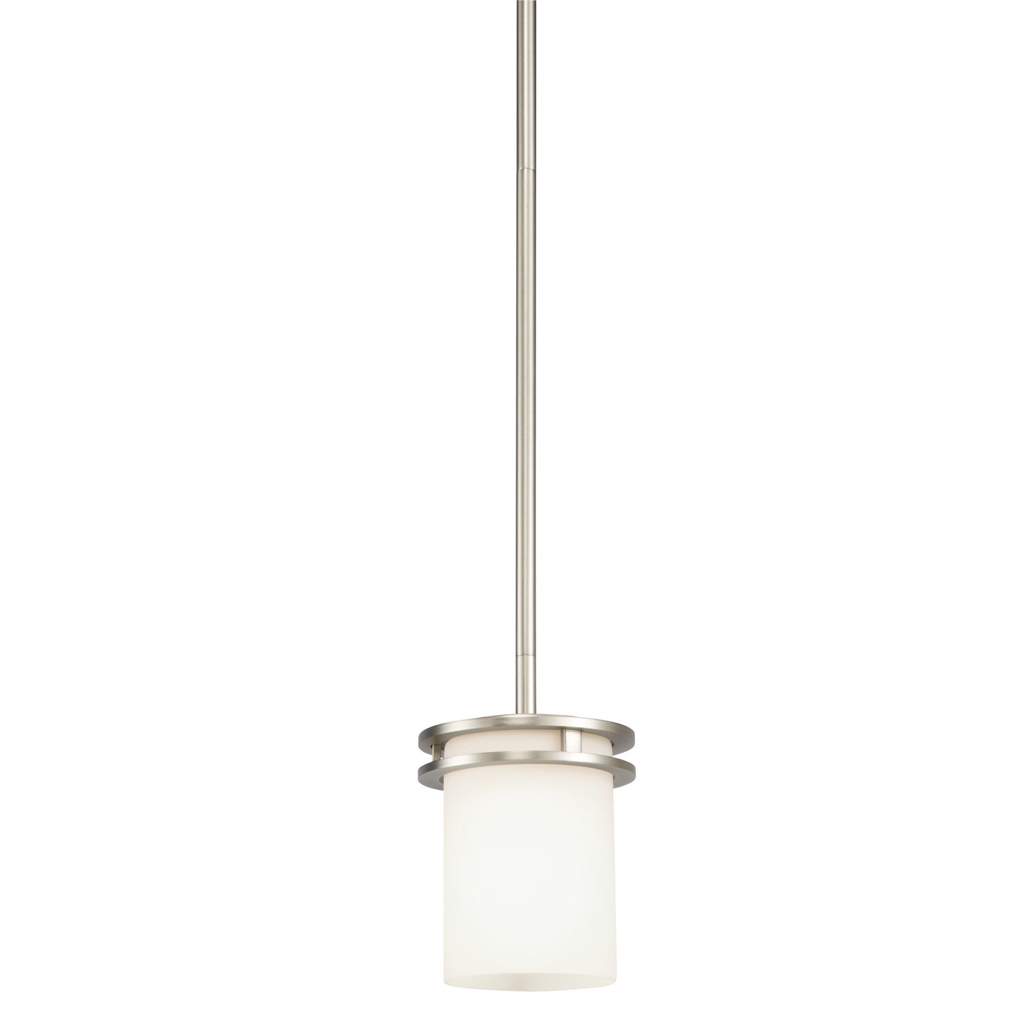 KICHLER 3475NI Hendrik 7.5" 1 Light Mini Pendant With Satin Etched Cased Opal Glass Brushed Nickel