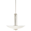 KICHLER 3275NI Hendrik 22" 3 Light Inverted Pendant with Satin Etched Cased Opal Glass Brushed Nickel