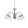 KICHLER 2093NI Wynberg 13.75" 5 Light Chandelier With Satin Etched Glass In Brushed Nickel