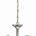 KICHLER 3293NI Wynberg 13" 3 Light Chandelier With Satin Etched Glass In Brushed Nickel