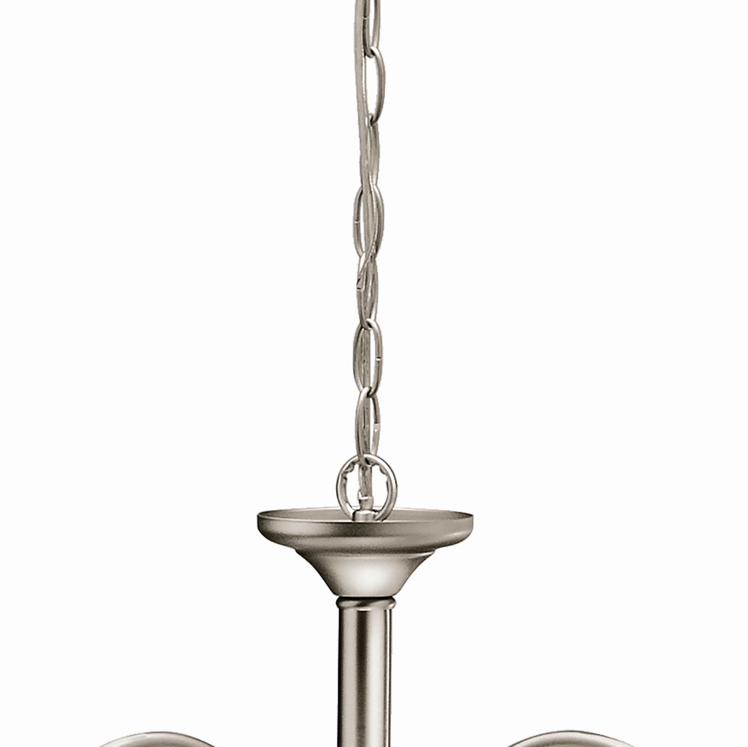 KICHLER 3293NI Wynberg 13" 3 Light Chandelier With Satin Etched Glass In Brushed Nickel
