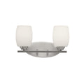 KICHLER 5097NI Eileen 14.25" 2 Light Vanity Light With Satin Etched Cased Opal Glass In Brushed Nickel