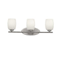 KICHLER 5098NI Eileen 24" 3 Light Vanity Light With Satin Etched Cased Opal Glass In Brushed Nickel