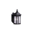 KICHLER 9028BK Kirkwood 13" 1 Light Outdoor Wall Light With Clear Seeded Glass In Black