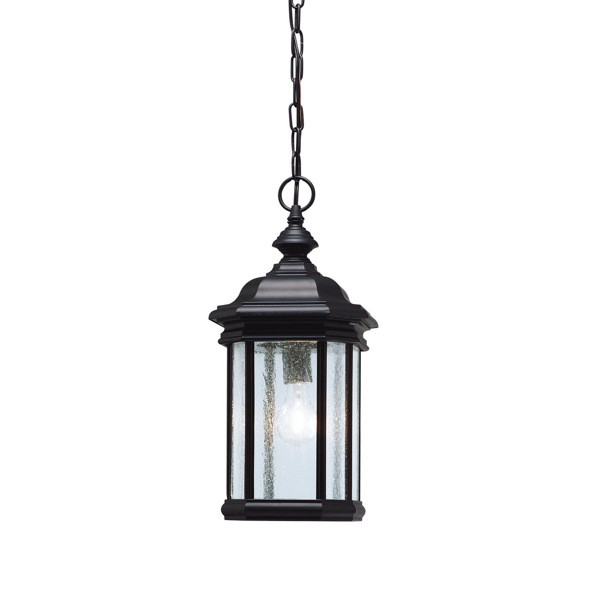 KICHLER 9810BK Kirkwood 1 Light Pendant Black