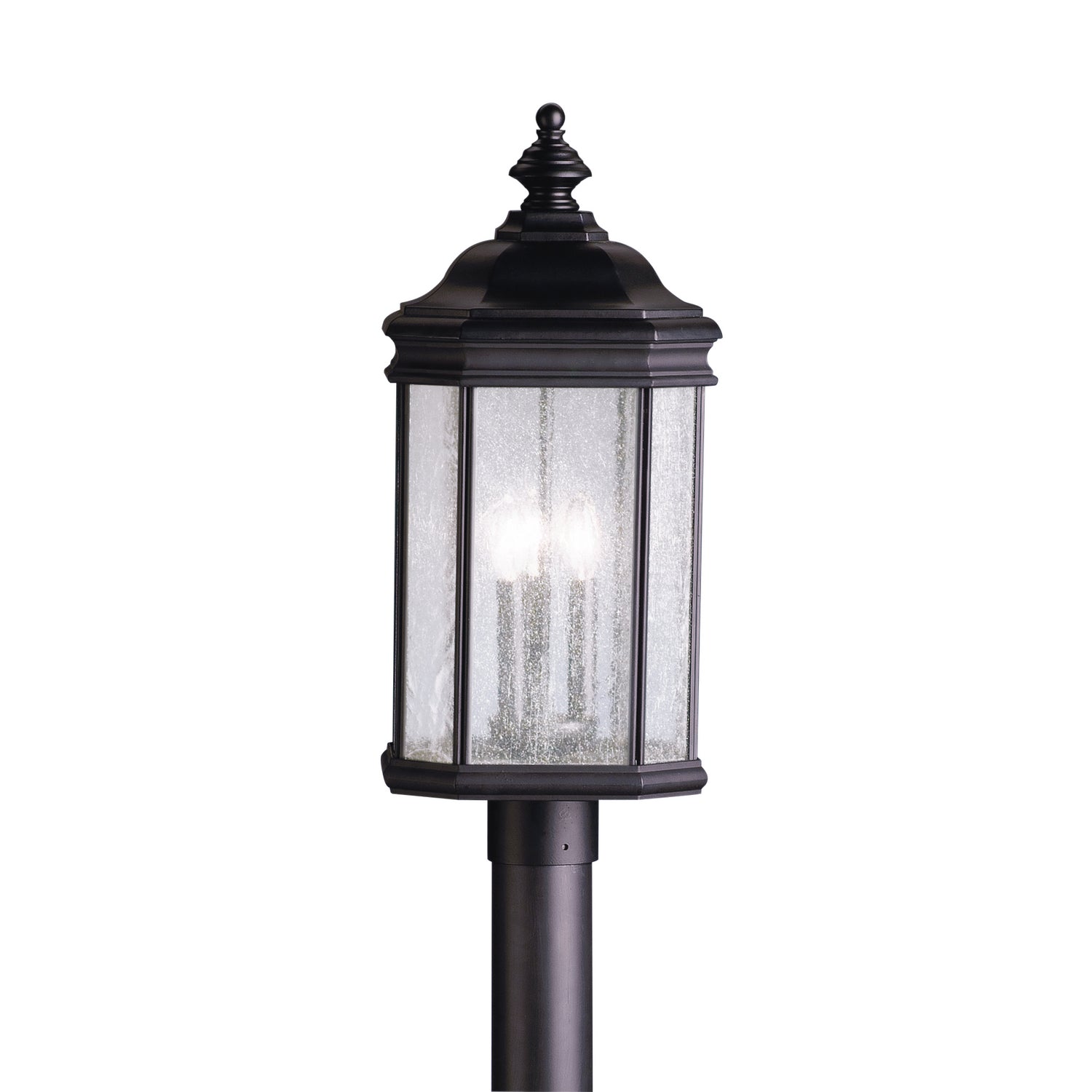KICHLER 9918BK Kirkwood 3 Light Post Light Black