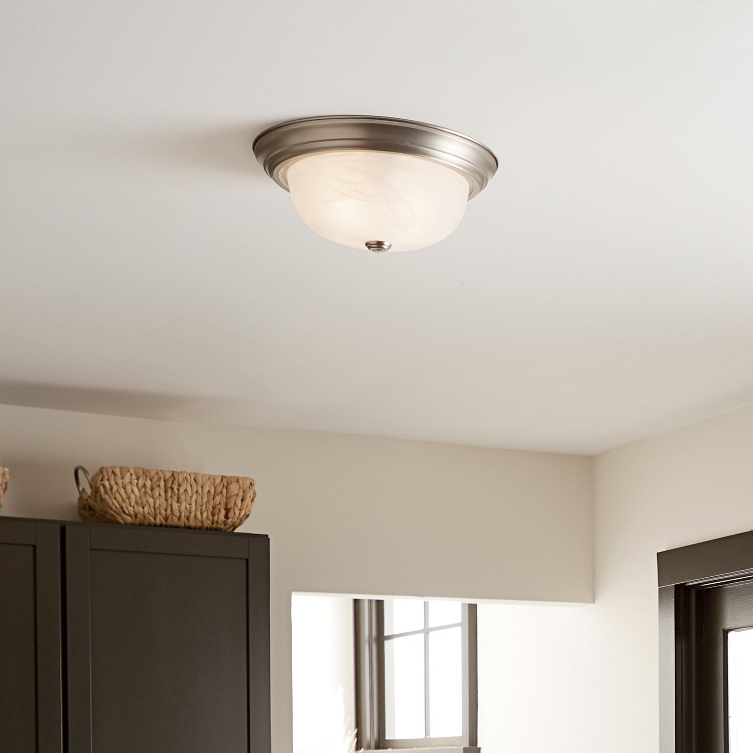 KICHLER 8109NI 13.25" 2 Light Flush Mount Brushed Nickel