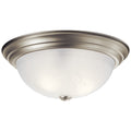 KICHLER 8110NI 15.25" 3 Light Flush Mount Brushed Nickel