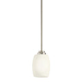 KICHLER 3497NI Eileen 8" 1 Light Mini Pendant With Satin Etched Cased Opal Glass In Brushed Nickel