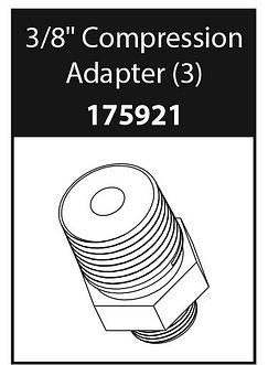 MOEN 175921 Commercial Parts & Accessories 3/8" Compression Adapter (Package Of 3)